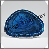 AGATE BLEUE - Tranche Fine - 115x84x6 mm - 112 grammes - Taille 3 - M014