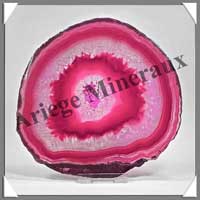AGATE ROSE - Tranche Fine - 135x130 mm - 199 grammes - Taille 6 - C002