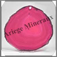 AGATE ROSE - Tranche Fine - 135x125 mm - 163 grammes - Taille 6 - C005