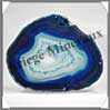 AGATE BLEUE - Tranche Fine - 175x140 mm - 272 grammes - Taille 7 - C002 Brésil