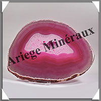 AGATE ROSE - Tranche Fine - 170x132x6 mm - 267 grammes - Taille 7 - M003