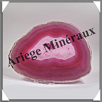 AGATE ROSE - Tranche Fine - 170x132x6 mm - 267 grammes - Taille 7 - M003
