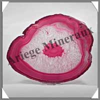 AGATE ROSE - Tranche Fine - 200x150 mm - 392 grammes - Taille 8 - C001