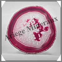 AGATE ROSE - Tranche Fine - 175x170 mm - 272 grammes - Taille 8 - C003
